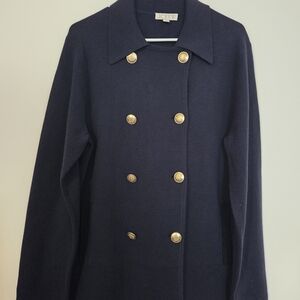 J. Crew Navy Double-Breasted Women's Coat